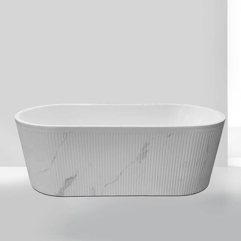 Elegant Acrylic Free Standing Bathtubs crafted from acrylic with fiberglass reinforcement offering easy maintenance and superior durability