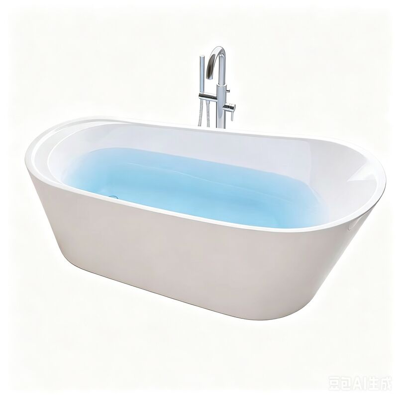 Durable Acrylic Free Standing Bathtub with Smooth Surface Easy to Clean and Anti Slip Bottom Options