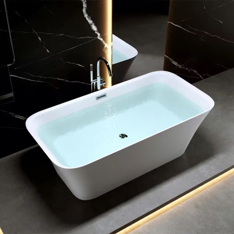Durable Acrylic Free Standing Bathtub with Heat Retention Easy Maintenance and Customizable Size for Various Applications