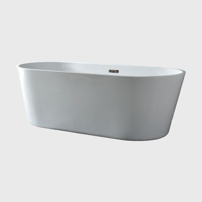 Hergestellt in China Oval Portable Bad für Erwachsene Dusche Weiß Acryl Kunststein frei stehendes Bad