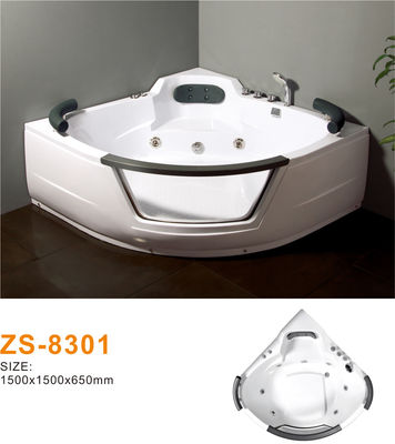 Contemporary Acrylic Freestanding Jacuzzi Bathtub With Anti-Slip Base Easy-Access Panels In Modern Apartment Projects