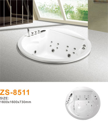 Luxury Boutique Hotel Acrylic Freestanding Whirlpool Bathtub with Integrated Bluetooth Sound System